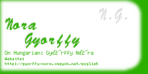 nora gyorffy business card